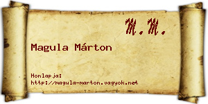 Magula Márton névjegykártya